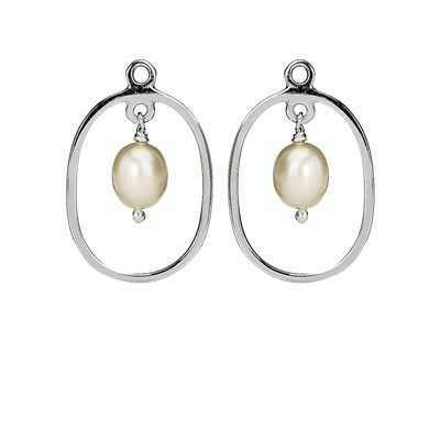 Pandora Damen Charm Anhänger für Ohrringe mit Perlen Silber 790288 Pandora Damen Charm Anhänger für Ohrringe mit Perlen Silber 790288