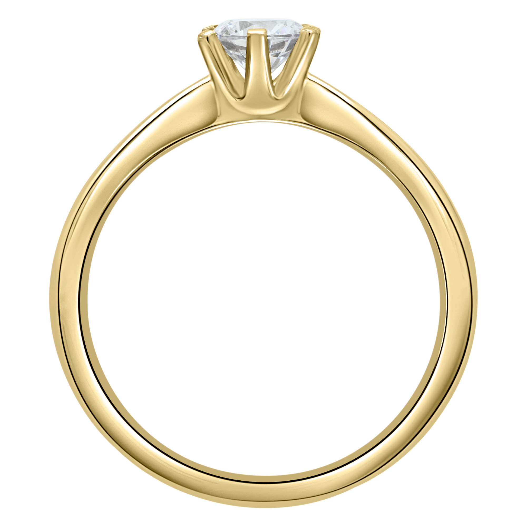 0.1 ct  Diamant Brillant Ring aus 585 Gelbgold – Bild 2