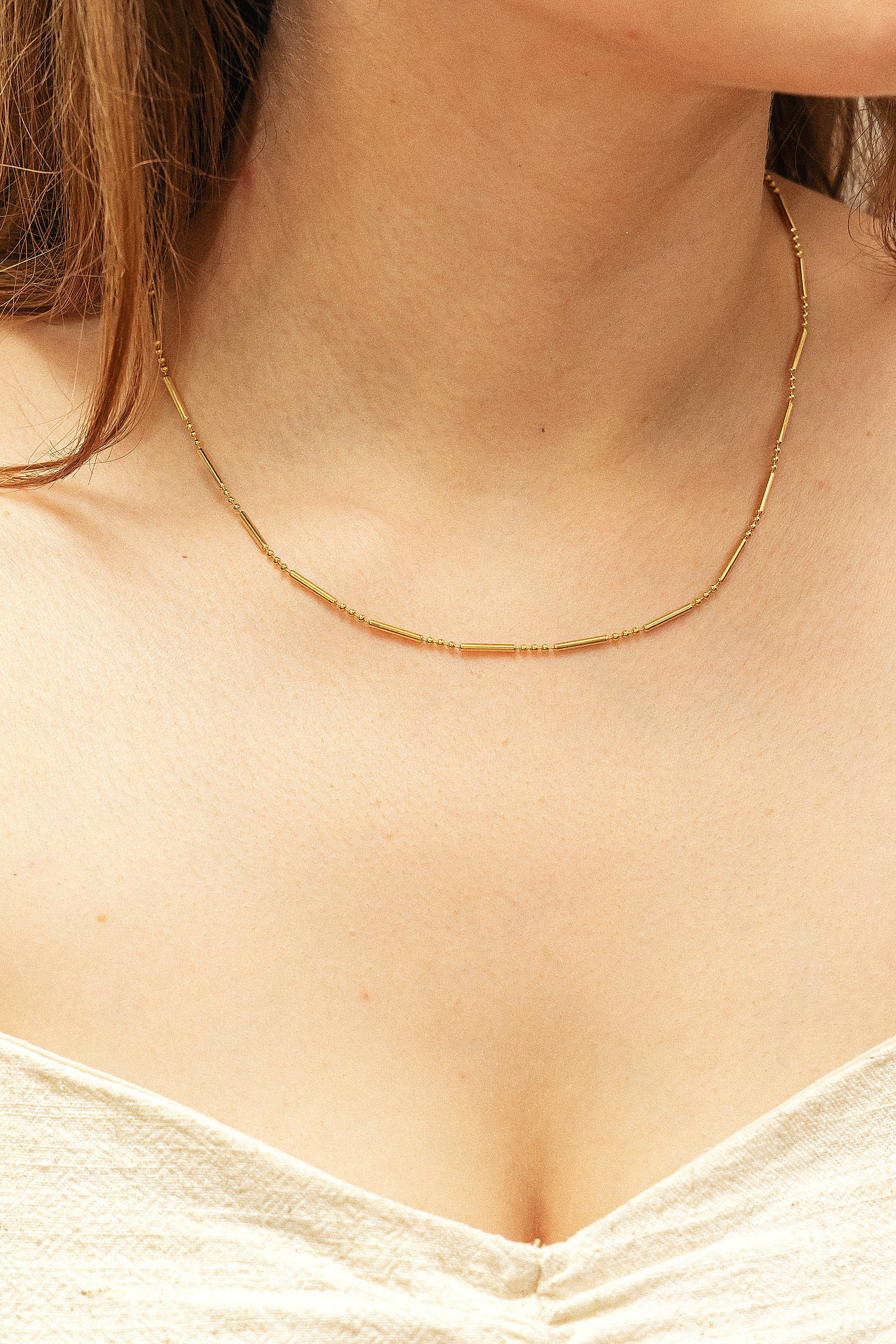 Halskette 925 Silber vergoldet Kugelkette 41185160757342 – Bild 3