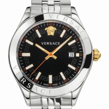 Versace Herren‑Armbanduhr Hellenyium Schwarz/Silber Edelstahl VEVK00420 Versace Herren‑Armbanduhr Hellenyium Schwarz/Silber Edelstahl VEVK00420