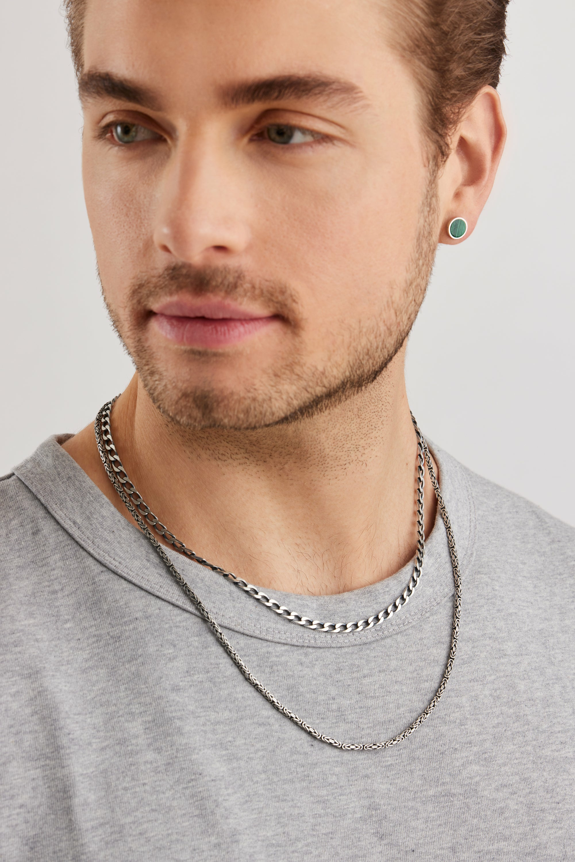 Single-Ohrstecker 925 Silber rhodiniert Malachit 41185108459614 – Bild 3