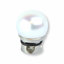 Kopf Perle Edelstahl mit Südwasserperle Kopf Perle Edelstahl mit Südwasserperle