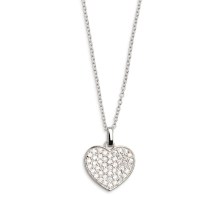 Xenox Damen Halskette mit Herz Anhänger Love Story Collier 45cm Silber XS2791 Xenox Damen Halskette mit Herz Anhänger Love Story Collier 45cm Silber XS2791