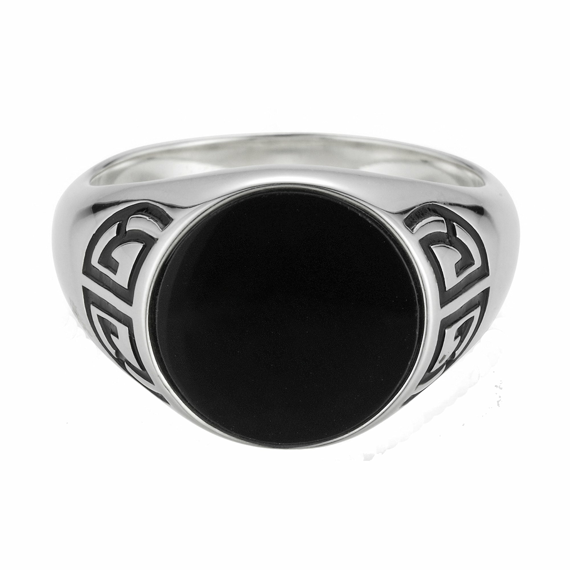 Ring 925 Silber rhodiniert Onyx Asien Motiv 41184482000990 Ring 925 Silber rhodiniert Onyx Asien Motiv 41184482000990