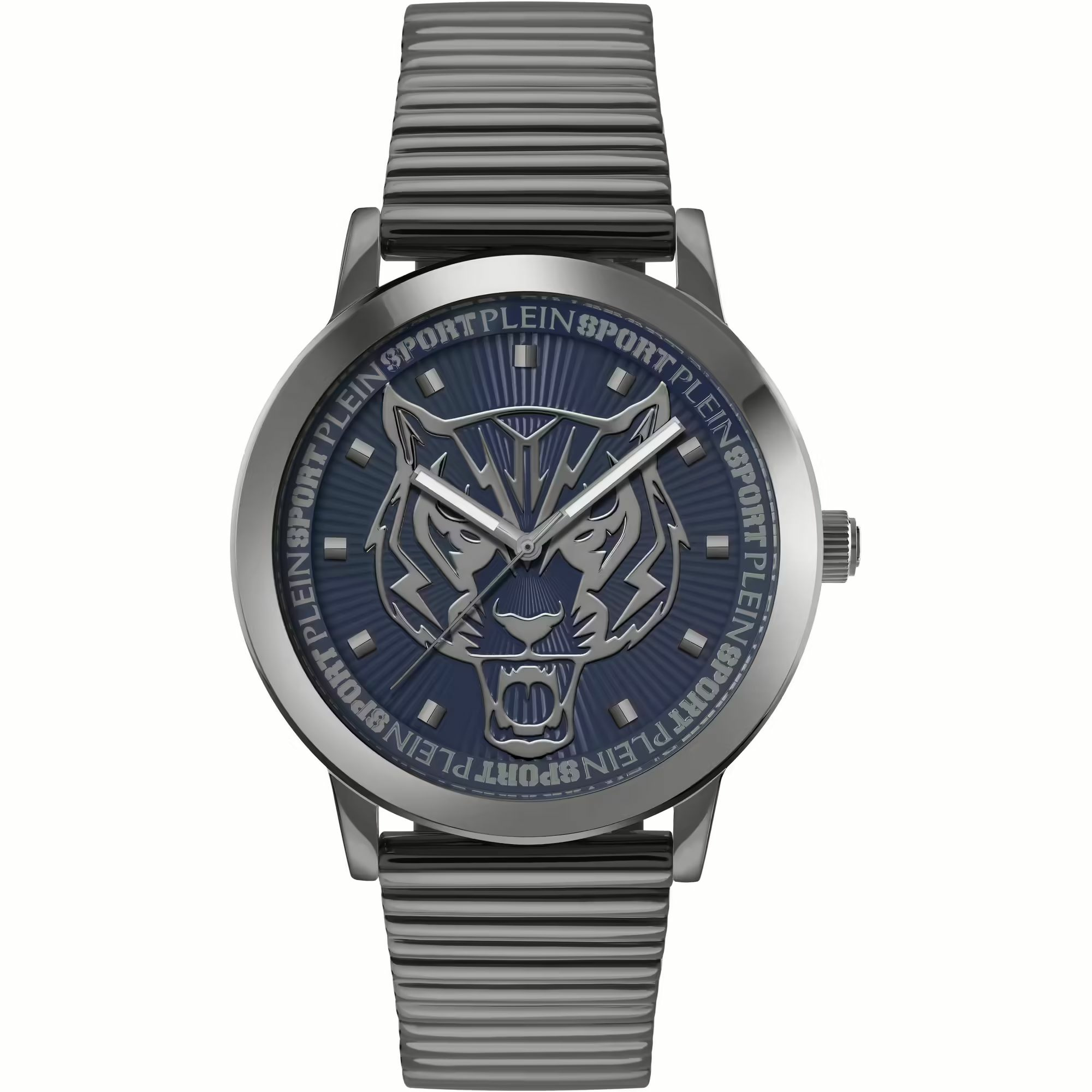 Plein Sport Unisex Uhr IRON TIGER PSKDA0724 Blau Grau Edelstahl 44 mm Plein Sport Unisex Uhr IRON TIGER PSKDA0724 Blau Grau Edelstahl 44 mm