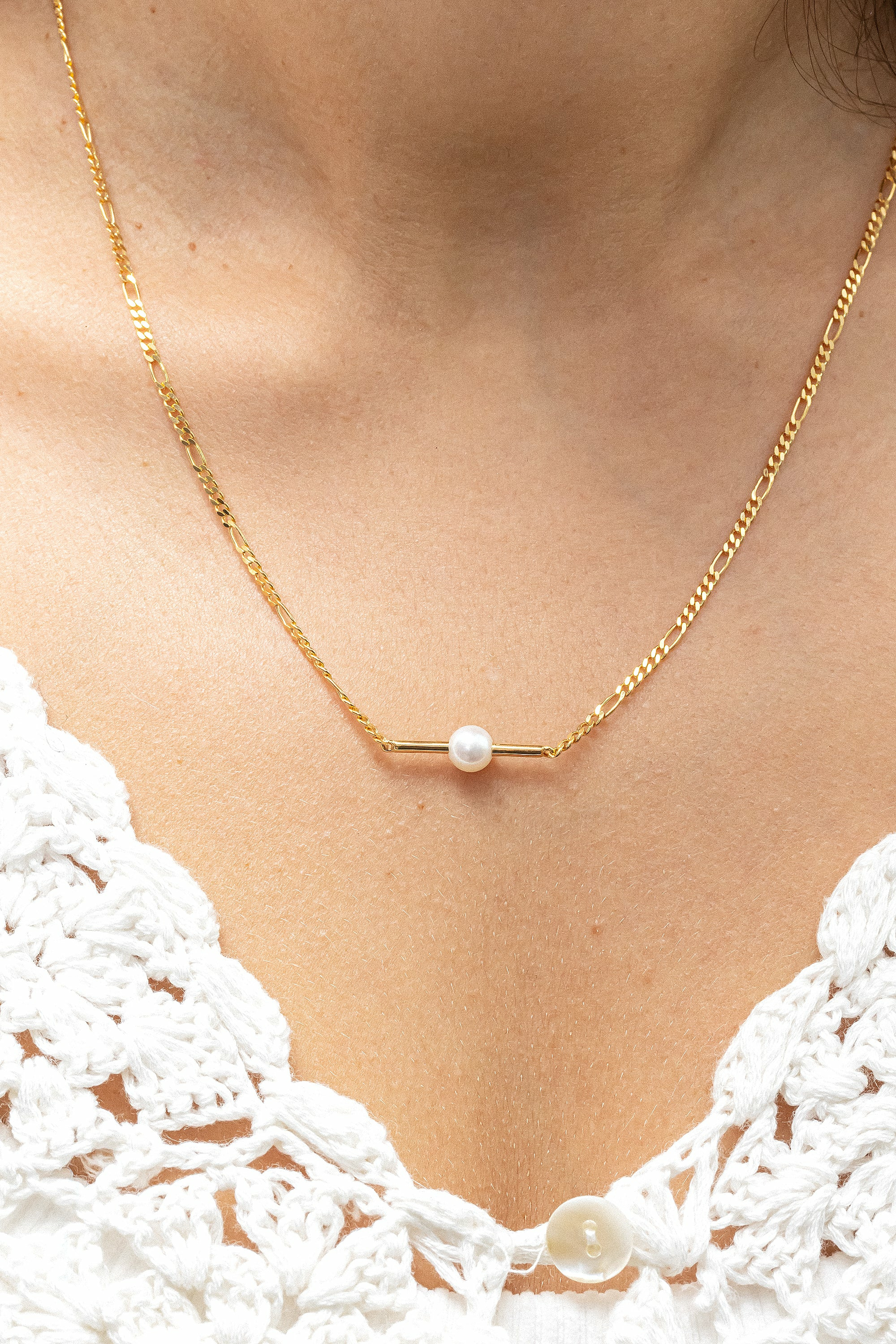 Collier 925/- Sterling Silber vergoldet Perle 41184521977950 – Bild 2