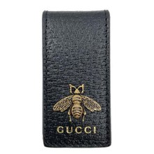 Gucci Animalier Bee Geldklammer Leder Schwarz 522914DJ20T1000 Gucci Animalier Bee Geldklammer Leder Schwarz 522914DJ20T1000