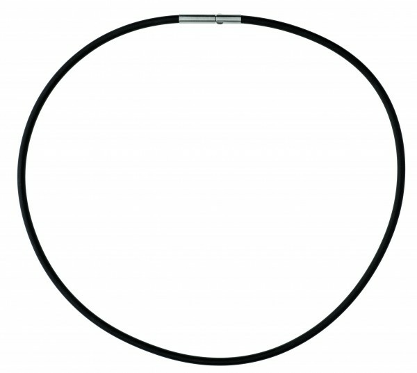 Ernstes Design Damen Halsreif Kautschuk Größe 42cm Schwarz KS3C-42 – Bild 3