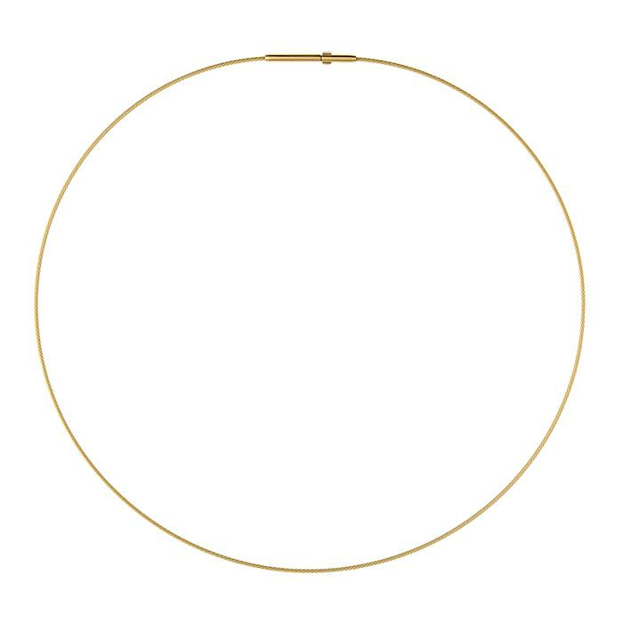 Ernstes Design Damen Halsreif 1-Fach Drahtseil 45cm Gold DS1C-GG-45 – Bild 3