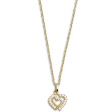 Xenox Damen Halskette mit Herzen Anhänger mit Zirkonia Gold XS3418GK Xenox Damen Halskette mit Herzen Anhänger mit Zirkonia Gold XS3418GK