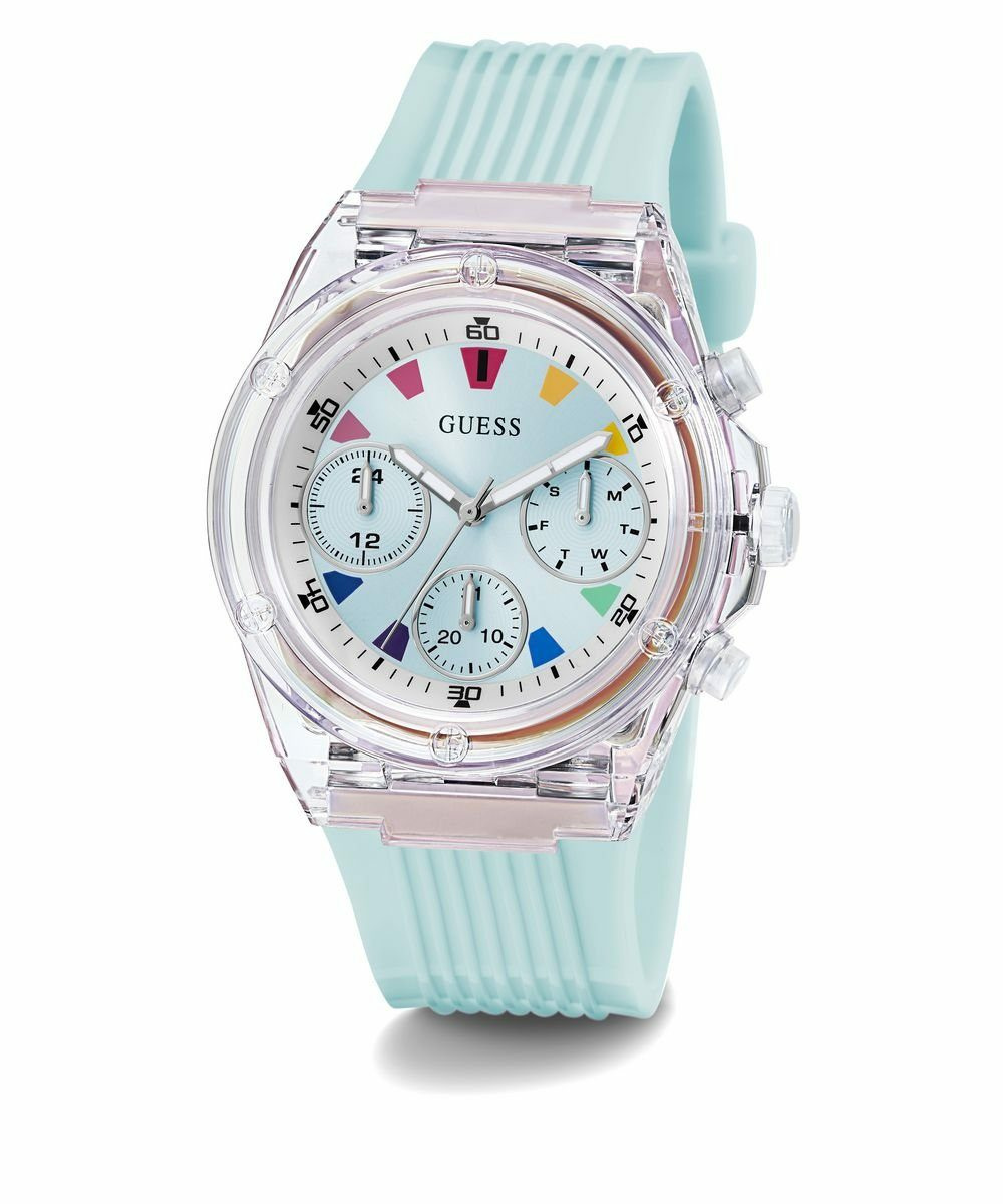 Guess Damen Armbanduhr Chronograph Athena hellblau 39 mm GW0438L8 Guess Damen Armbanduhr Chronograph Athena hellblau 39 mm GW0438L8