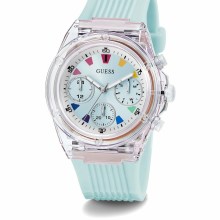 Guess Damen Armbanduhr Chronograph Athena hellblau 39 mm GW0438L8 Guess Damen Armbanduhr Chronograph Athena hellblau 39 mm GW0438L8