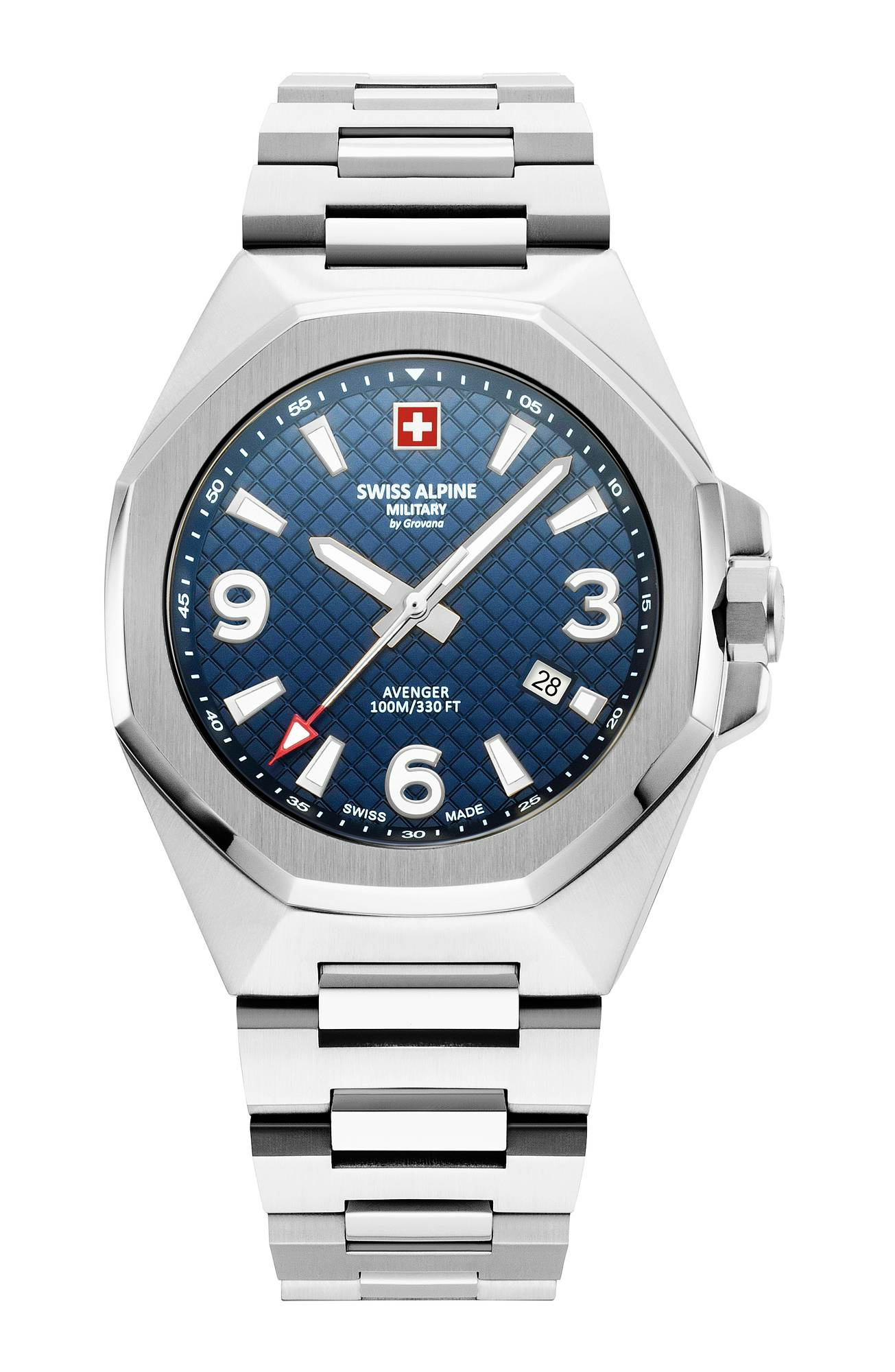 Swiss Alpine Military Herren Armbanduhr 42 mm Avenger silber 7005.1135 – Bild 2