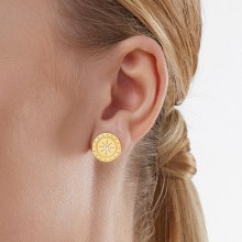 Ohrstecker 925 Silber vergoldet Münze Sonne Mandala Topas 41184634437726 Ohrstecker 925 Silber vergoldet Münze Sonne Mandala Topas 41184634437726