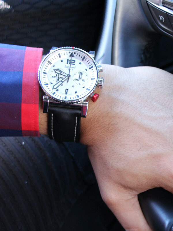 Hanhart Primus Pilot mit Lederband 740.220-0020 – Bild 3