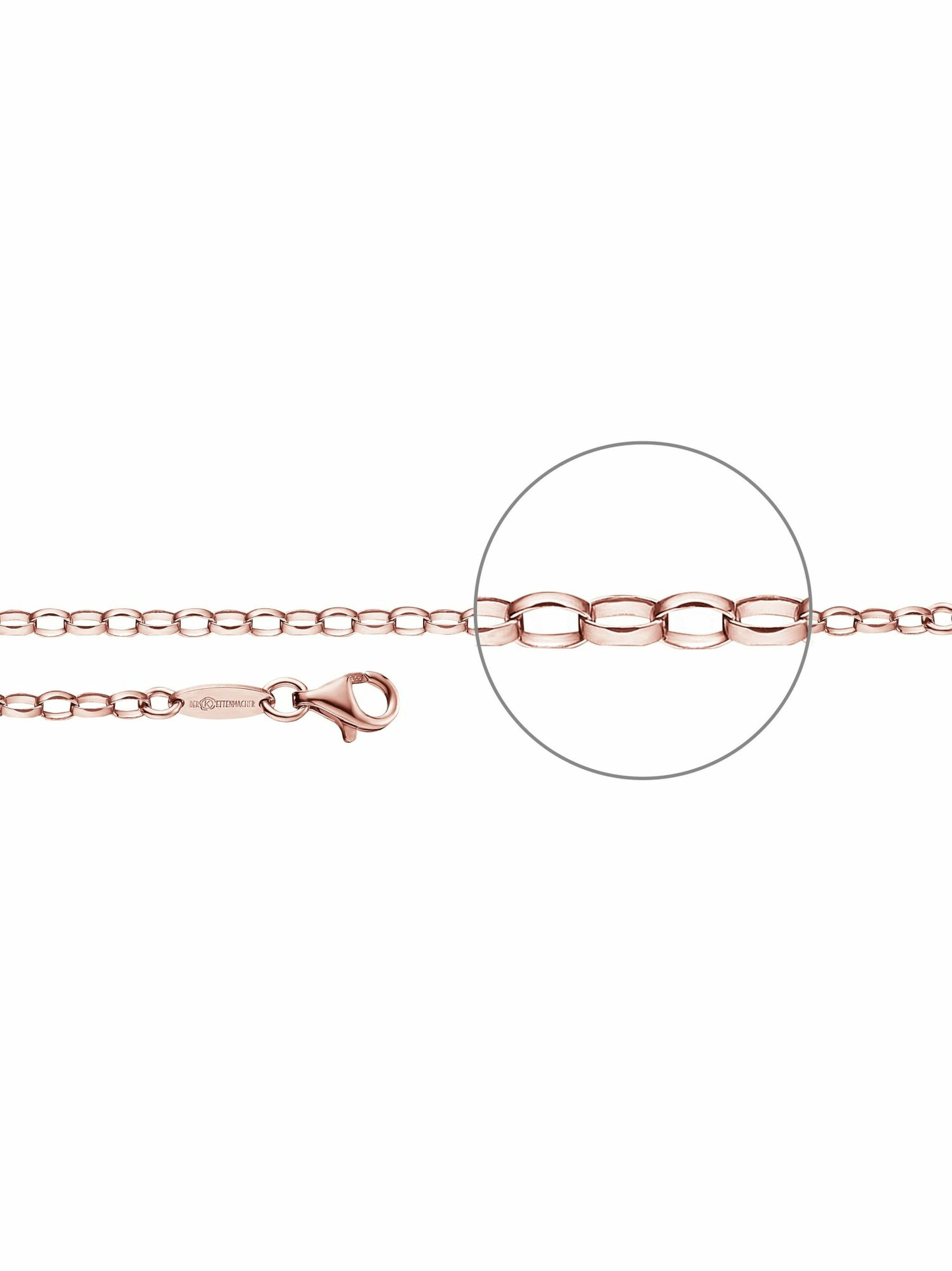 Der Kettenmacher Unisex Halskette Anker Kette 42cm Rosegold A1-42R Der Kettenmacher Unisex Halskette Anker Kette 42cm Rosegold A1-42R