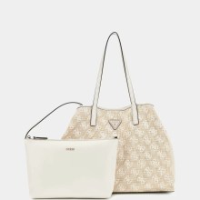 GUESS Shopper Damen Vikky 4G Logo Baumwolle Weiß HWAL9318290‑WLO GUESS Shopper Damen Vikky 4G Logo Baumwolle Weiß HWAL9318290‑WLO