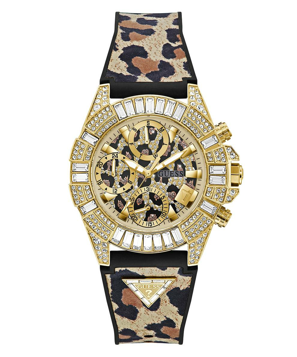 GUESS Damen Armbanduhr 40th Anniversary Special Edition Leopard Gold-Ton GW0814L... – Bild 2