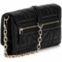 GUESS Umhängetasche Damen ASSIA Crossbody Flap Organizer Schwarz HWQG8499790‑BLA GUESS Umhängetasche Damen ASSIA Crossbody Flap Organizer Schwarz HWQG8499790‑BLA