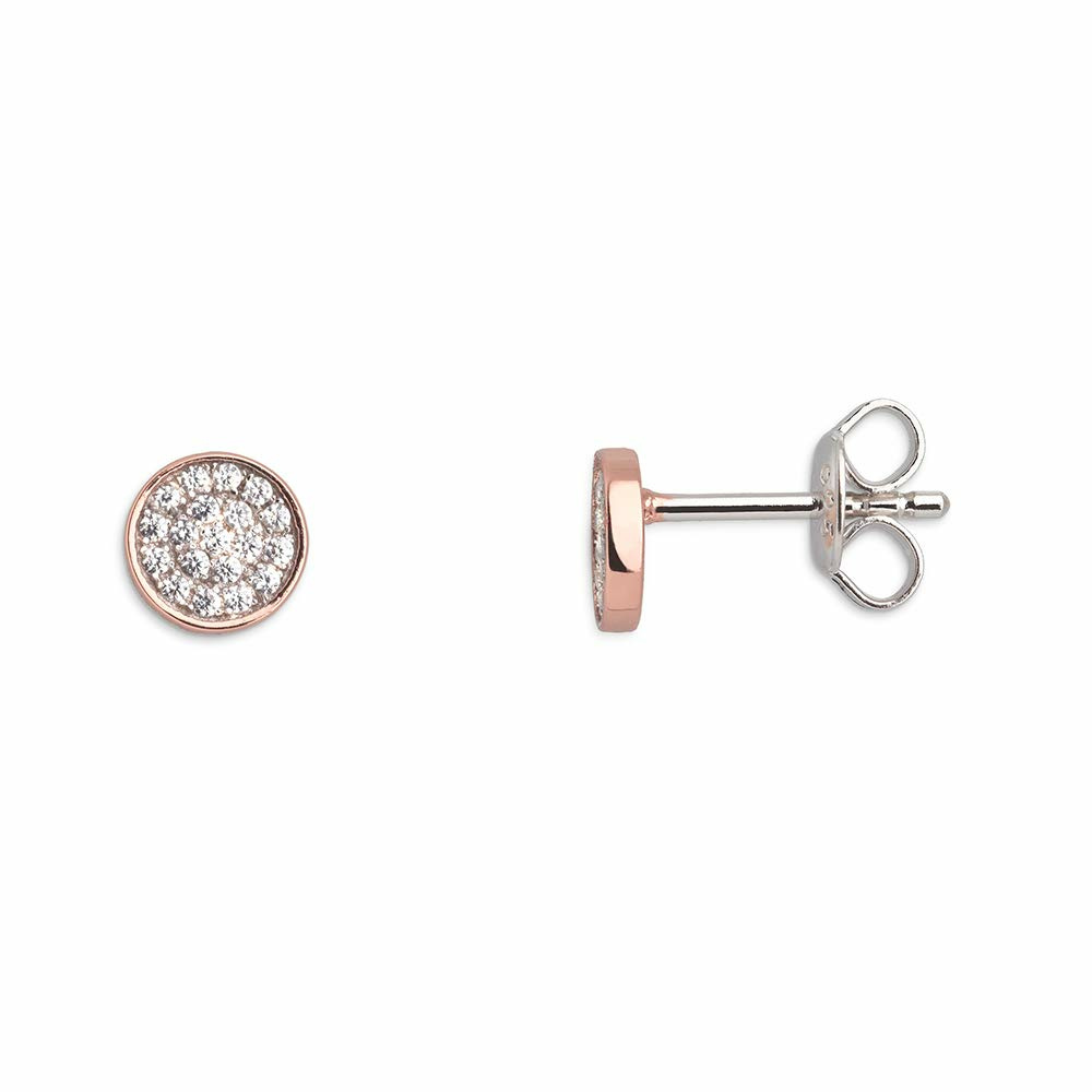 Xenox XS3739RN Ohrstecker Happy Hour Silber Rosé Zirkonia Kreisform Ø 6 mm – Bild 3