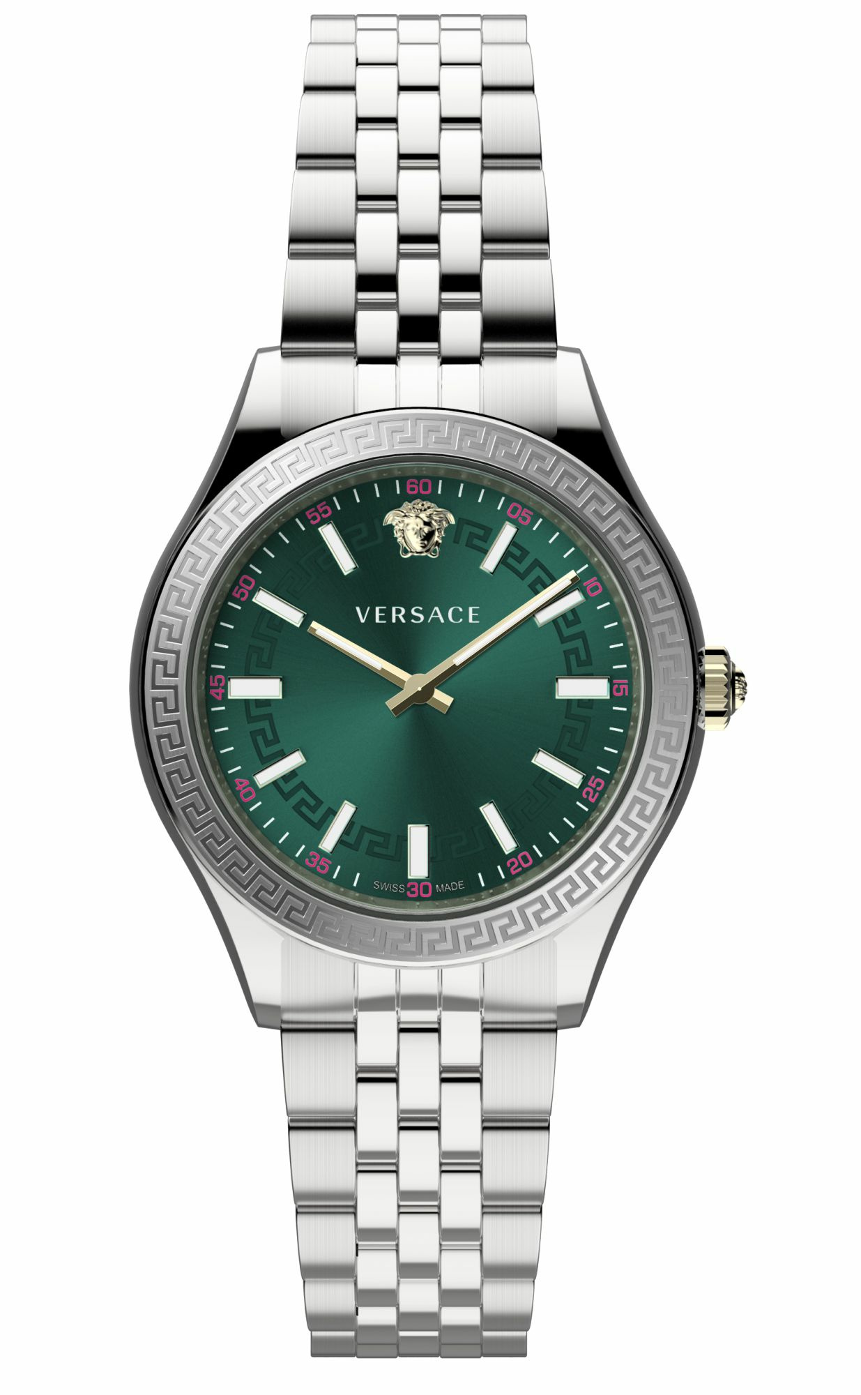 Versace Damen Armbanduhr Hellenyium Couture Edelstahl Silber 36 mm VEHU01125 – Bild 2