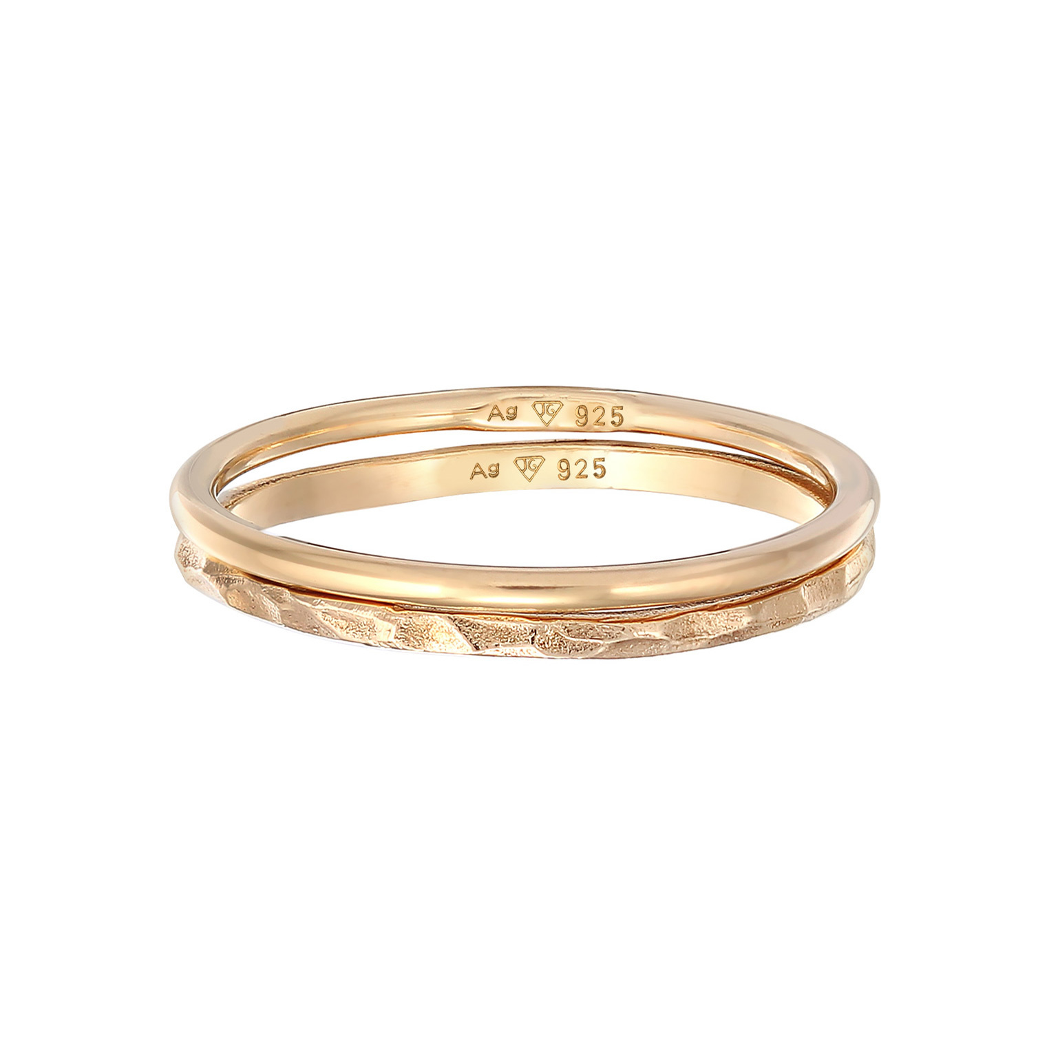 Ring Elli Ring Stapelringe Stacking Bandring 2er Set 925 Silber Ring Elli Ring Stapelringe Stacking Bandring 2er Set 925 Silber