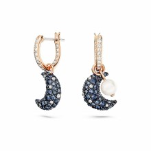 Swarovski Damen Creolen Luna mit Mond Anhänger Rosegold 5671569 Swarovski Damen Creolen Luna mit Mond Anhänger Rosegold 5671569