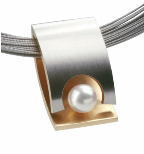 Ernstes Design Anhänger AN134 aus Edelstahl mit Perle 8 mm mattiert Ernstes Design Anhänger AN134 aus Edelstahl mit Perle 8 mm mattiert