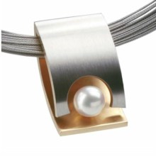 Ernstes Design Anhänger AN134 aus Edelstahl mit Perle 8 mm mattiert Ernstes Design Anhänger AN134 aus Edelstahl mit Perle 8 mm mattiert