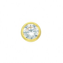 Damen 585 Gold Anhänger mit Zirkonia Ø 7 mm Damen 585 Gold Anhänger mit Zirkonia Ø 7 mm