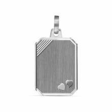 Damen Anhänger Gravurplatte mit Herzen Silber 28.1000.R Damen Anhänger Gravurplatte mit Herzen Silber 28.1000.R