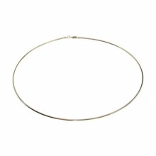 Halsreif Omega 1,5mm - 42cm - 585 Weißgold mit Schraubverschluss Halsreif Omega 1,5mm - 42cm - 585 Weißgold mit Schraubverschluss