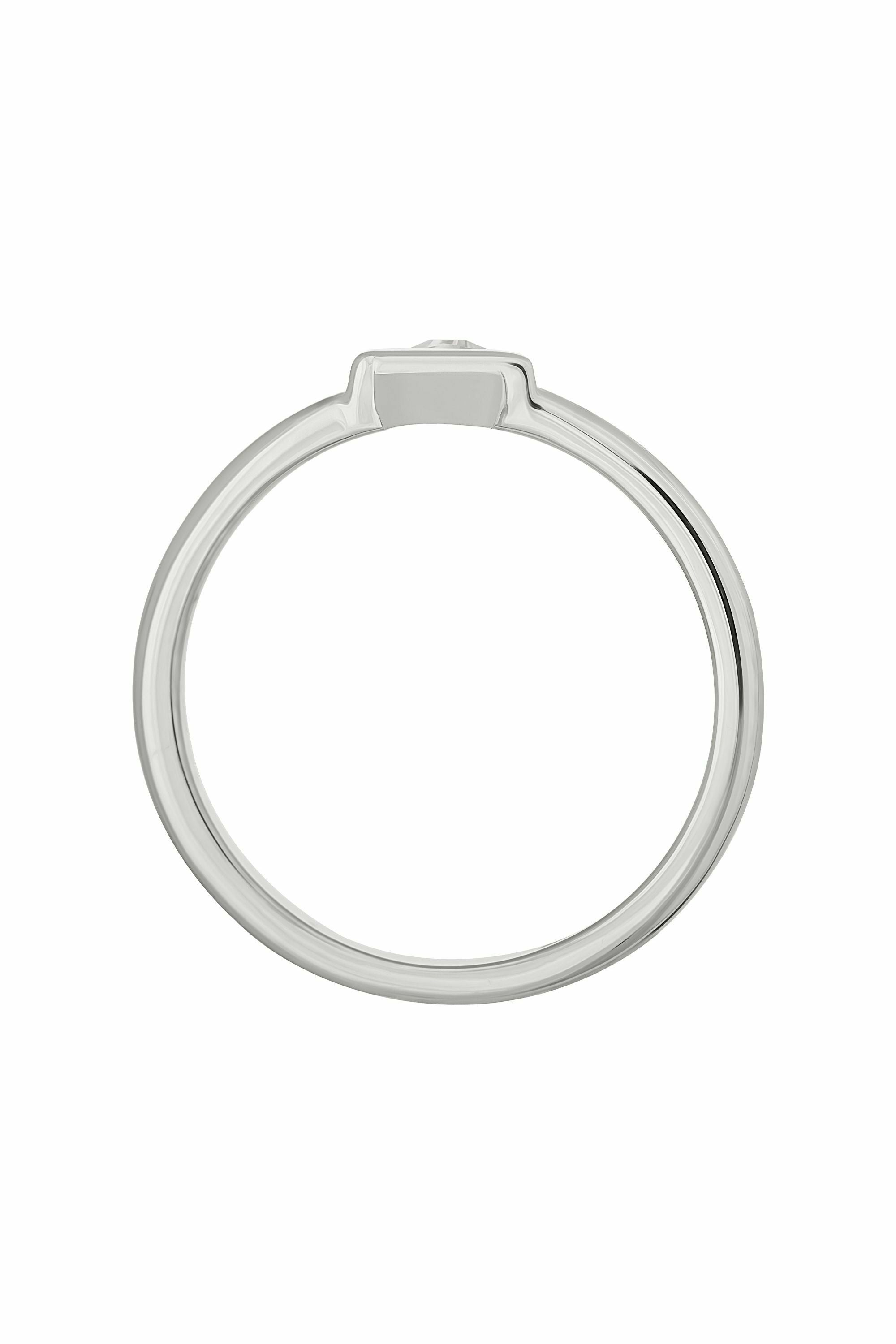 Ring 925 Silber rhodiniert mit Zirkonia Dreieck 41184884523102 – Bild 3