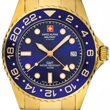 Swiss Alpine Military Herren Uhr GMT Analog Quarz 7052 Edelstahl 10 ATM 7052.111... Swiss Alpine Military Herren Uhr GMT Analog Quarz 7052 Edelstahl 10 ATM 7052.111...