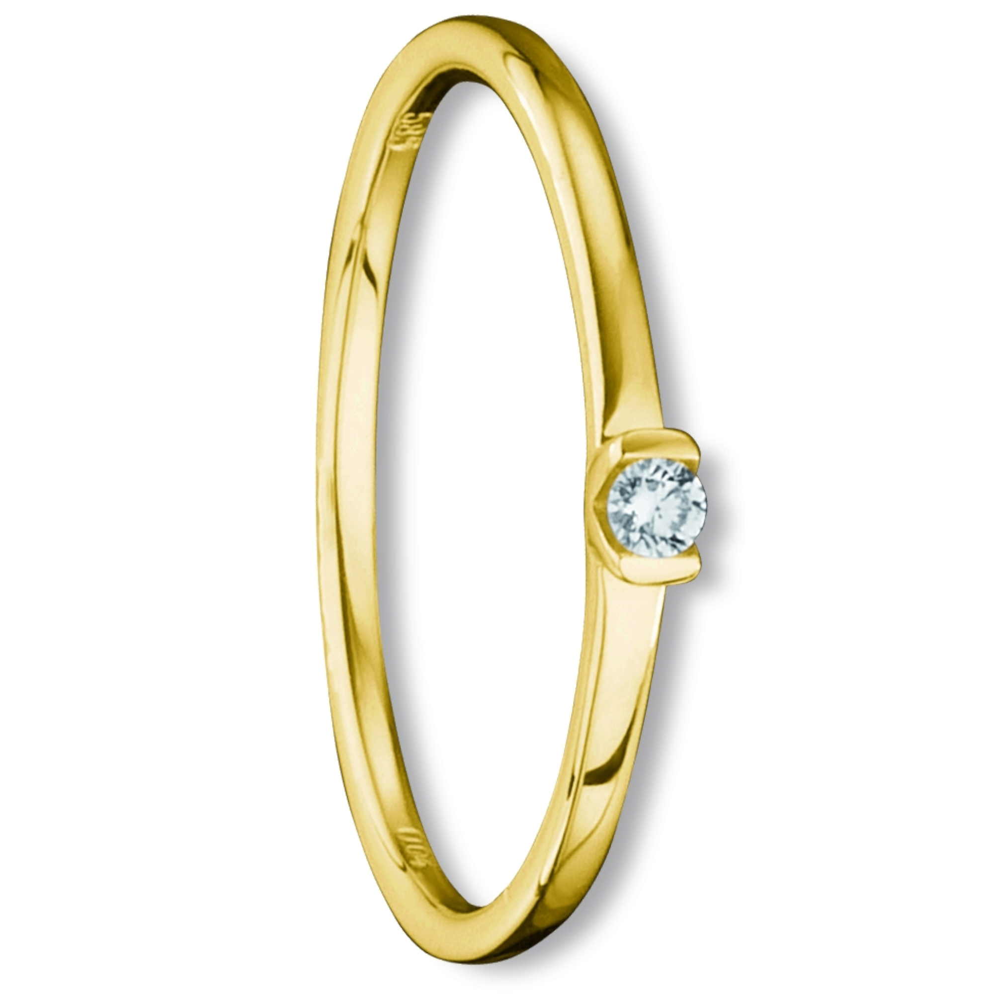 0.04 ct  Diamant Brillant Ring aus 585 Gelbgold 0.04 ct  Diamant Brillant Ring aus 585 Gelbgold