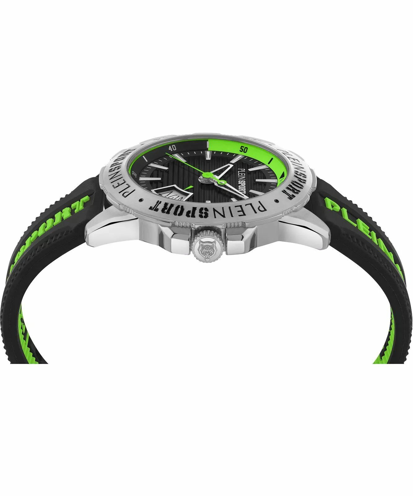 Plein Sport Herren Uhr Rampage PSGDA0124 Schwarz Grün Silikon 44 mm – Bild 3