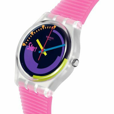 Swatch Originals Medium (34mm) SO28K112-5300 Swatch Neon Pink Podium Pay! Uhr – Bild 2