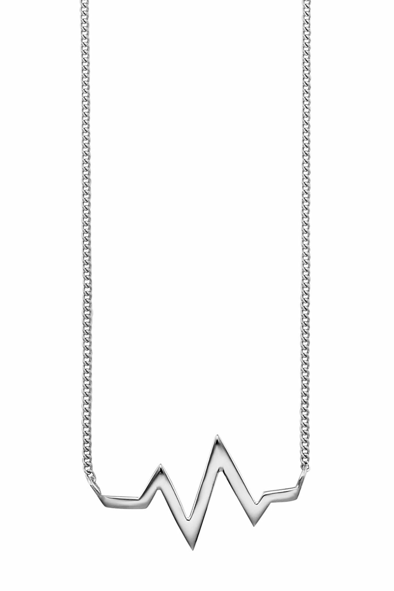 Collier 925/- Sterling Silber rhodiniert Herzschlag 41184299024478 – Bild 3