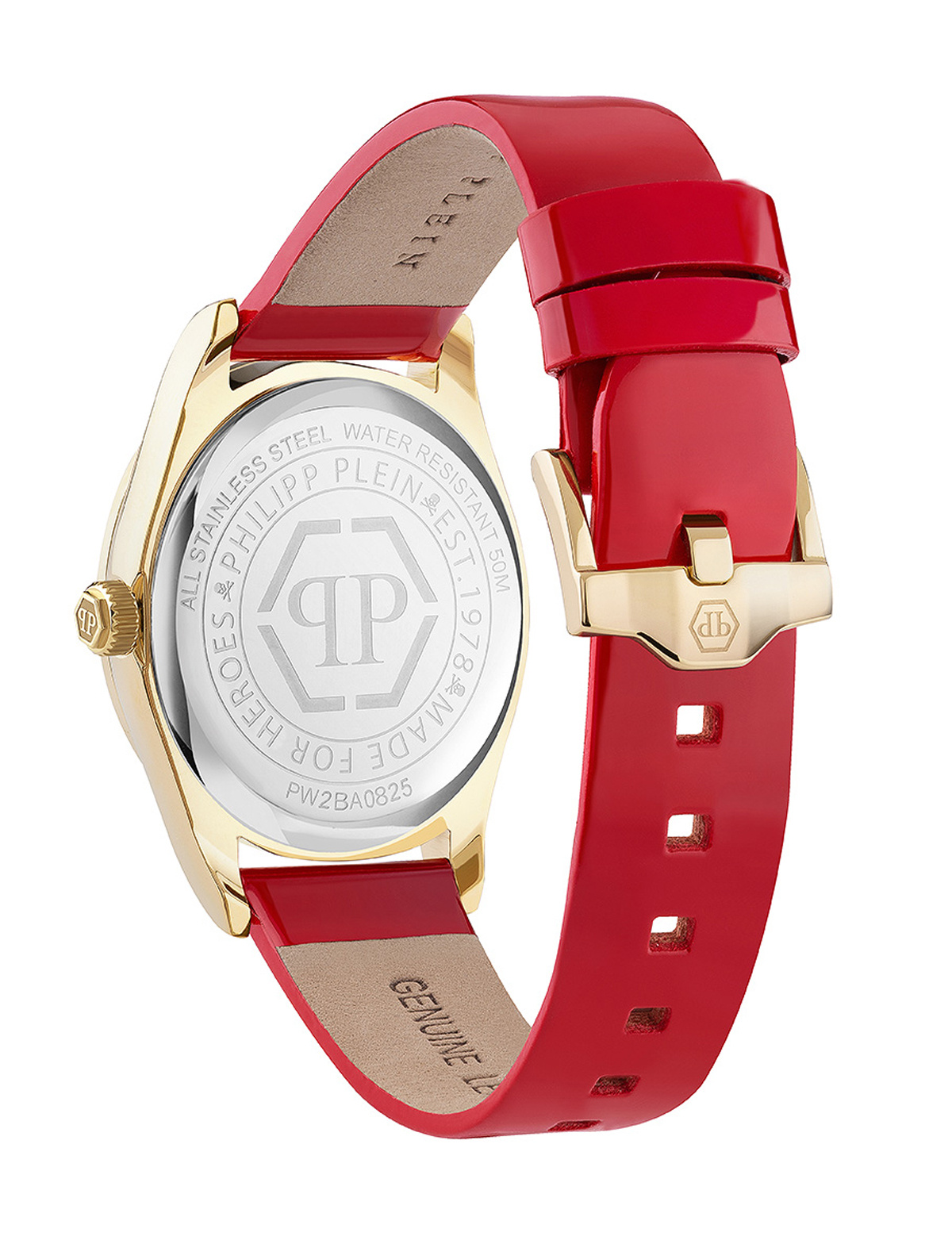 Philipp Plein Damenuhr Plein Valentine PW2BA0825 (Gold / Rot / Champagner) – Bild 3