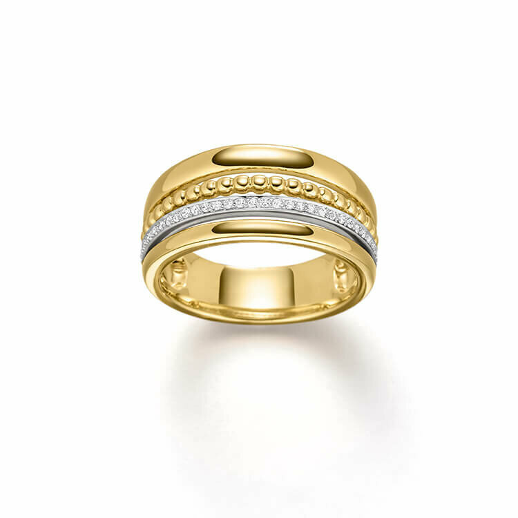 Damenring Elaine Firenze 14ct. Gelb/Weißgold 55639851R/3 Damenring Elaine Firenze 14ct. Gelb/Weißgold 55639851R/3