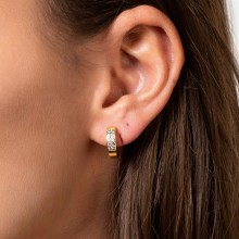 Xenox XS8516G Damen Creolen Sterling-Silber 925 Gold weiß Xenox XS8516G Damen Creolen Sterling-Silber 925 Gold weiß