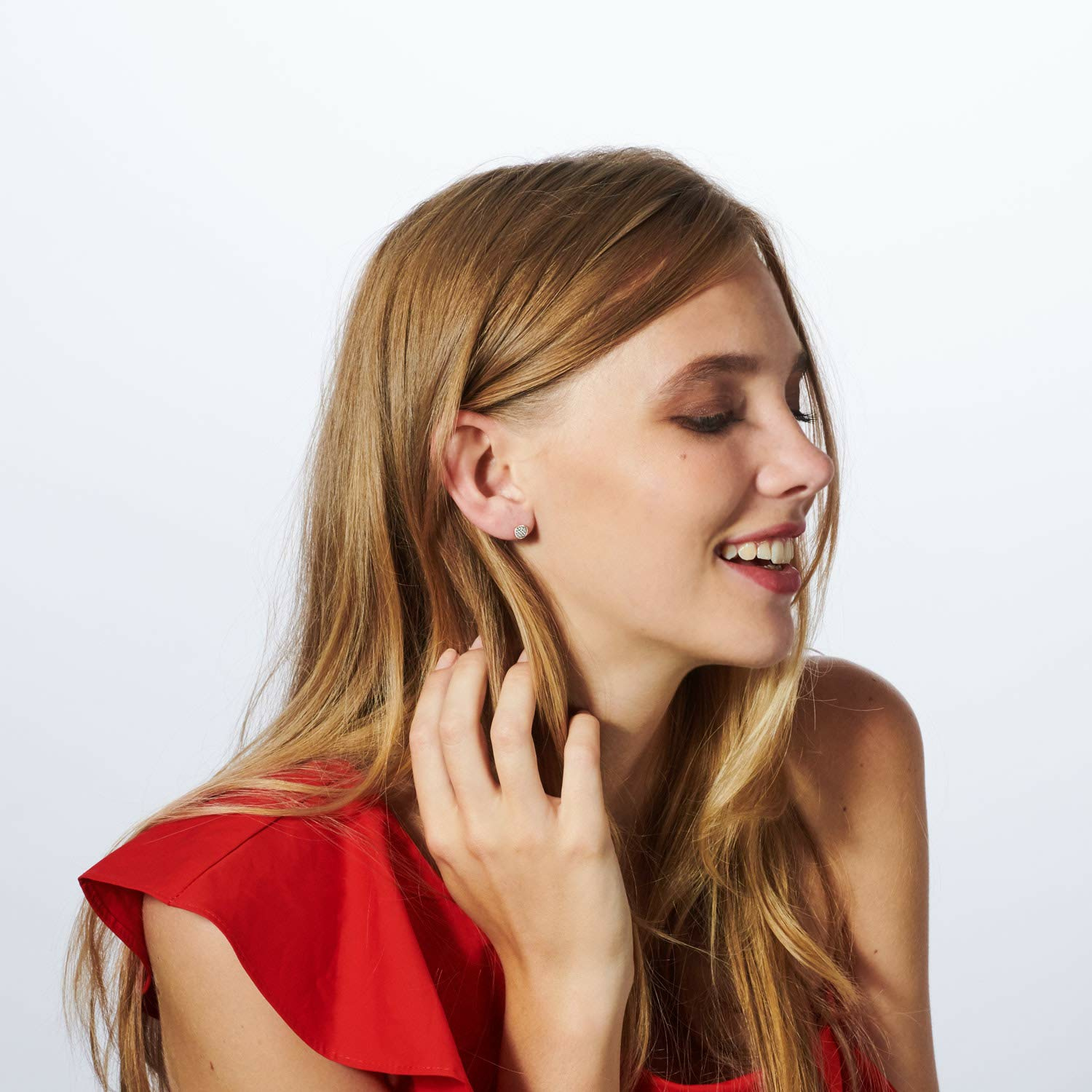 Xenox XS3739RN Ohrstecker Happy Hour Silber Rosé Zirkonia Kreisform Ø 6 mm – Bild 2