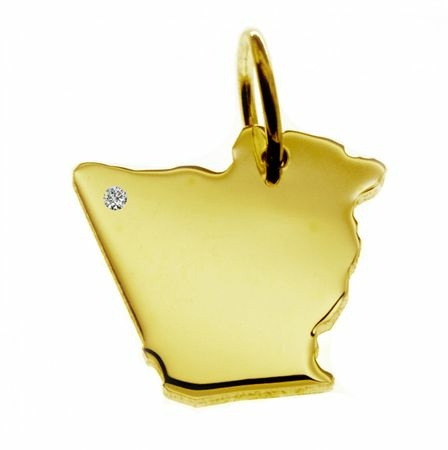 Anhänger Algerien mit Brillant 585 Gelbgold – Bild 2