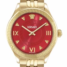 Versace Uhr Damen Hellenyium Lady gold, rot 35 mm VE2S01325 Versace Uhr Damen Hellenyium Lady gold, rot 35 mm VE2S01325