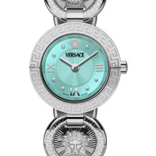 Versace Damen Armbanduhr Greca Jewel Silber Türkis VEWCA0324 Versace Damen Armbanduhr Greca Jewel Silber Türkis VEWCA0324