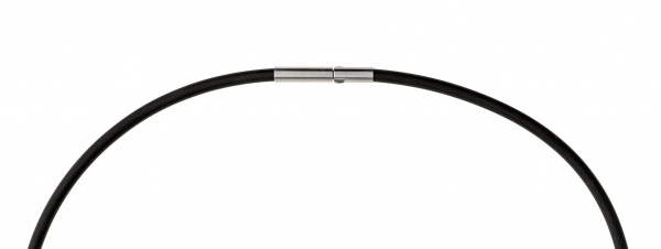 Ernstes Design Damen Halsreif Kautschuk 50cm Schwarz KS3C-50 – Bild 2