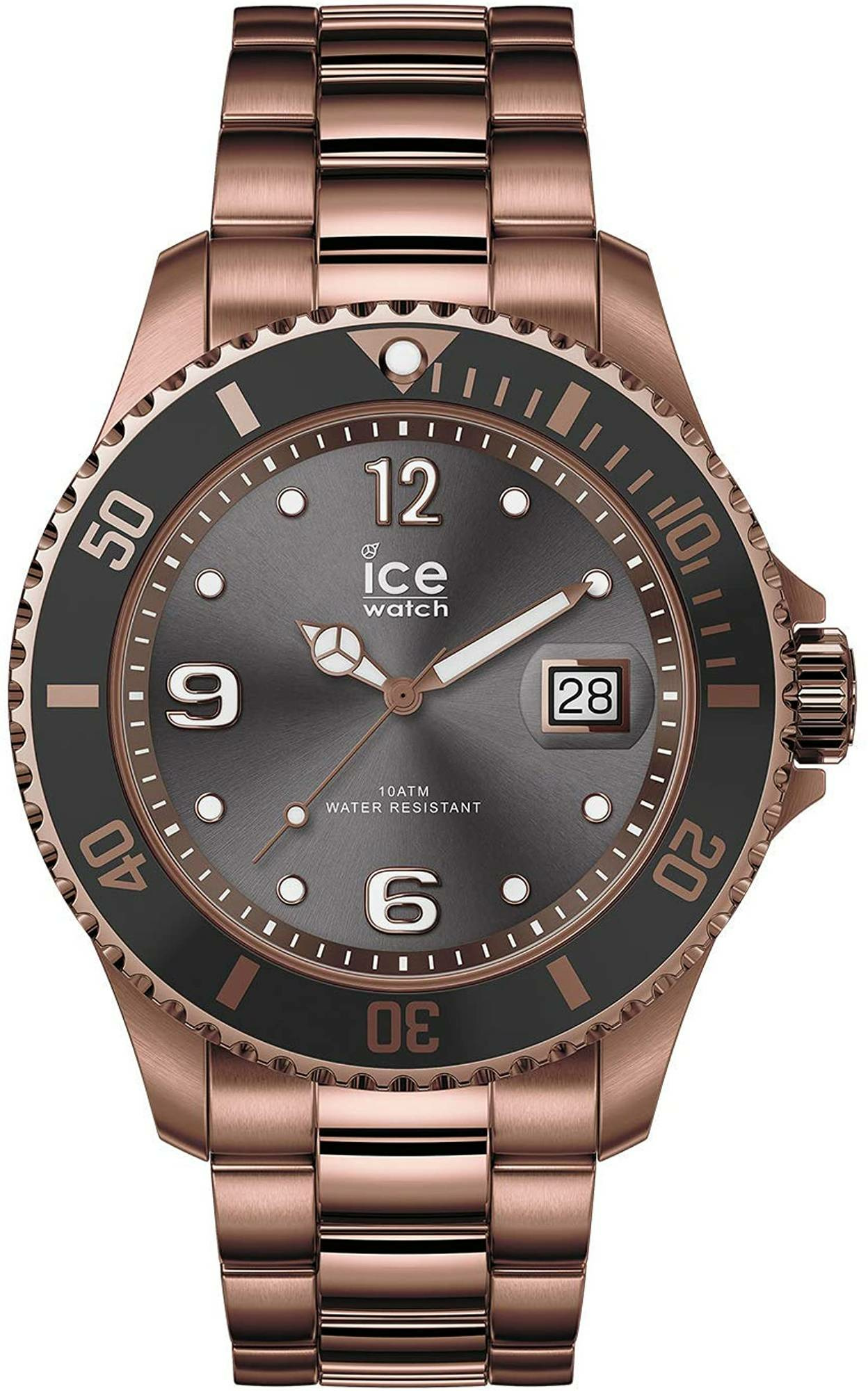 Ice-Watch - ICE steel Bronze - Men%27s wristwatch with metal strap - 016767 (Large... Ice-Watch - ICE steel Bronze - Men%27s wristwatch with metal strap - 016767 (Large...