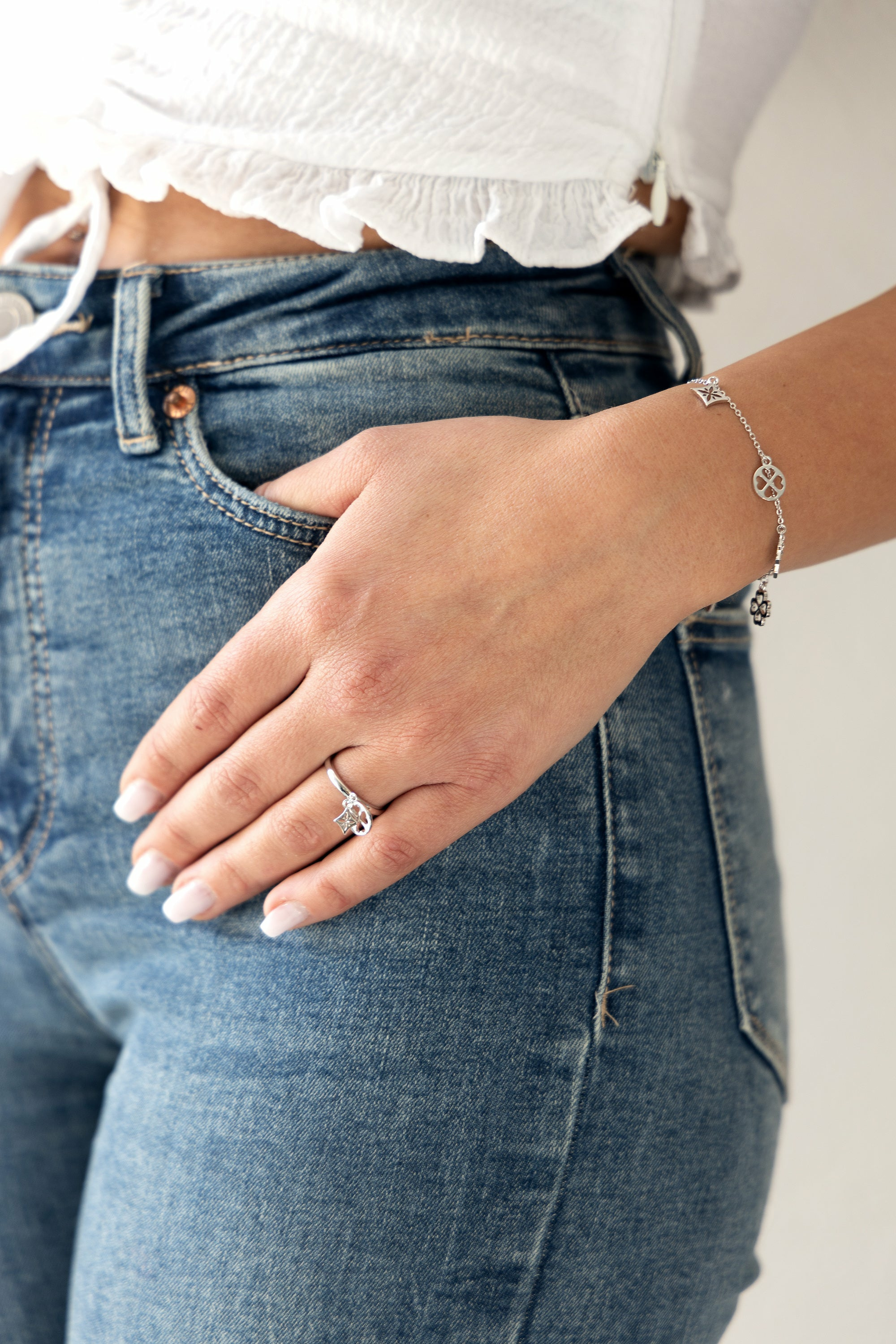 Armband 925 Silber rhodiniert Anhänger 41184993804382 – Bild 3