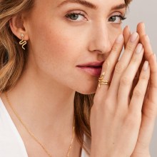 Ohrstecker 925 Silber vergoldet Schlange mit Zirkonia 41185079427166 Ohrstecker 925 Silber vergoldet Schlange mit Zirkonia 41185079427166