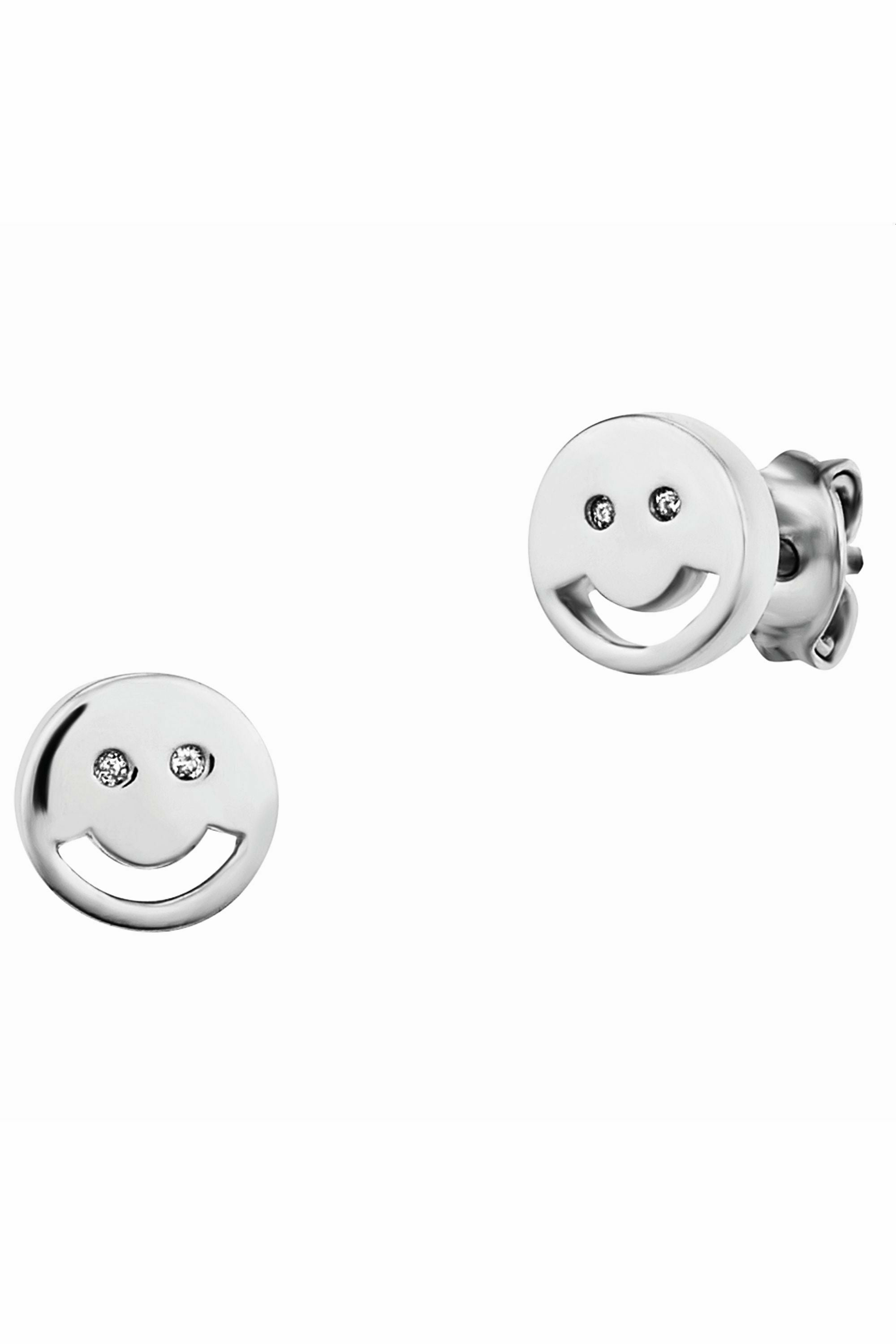 Ohrstecker 925/- Sterling Silber rhodiniert Smile 41183971835998 – Bild 2